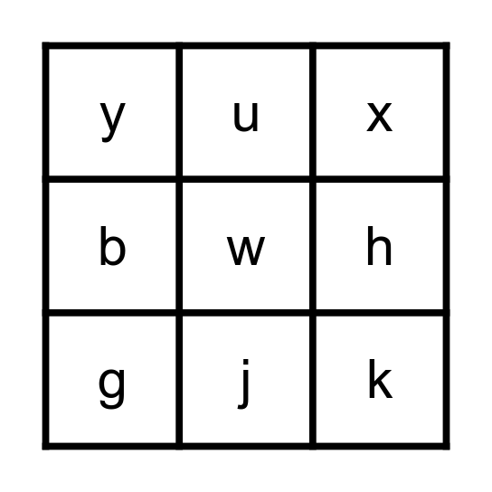 Phonics Bingo Card