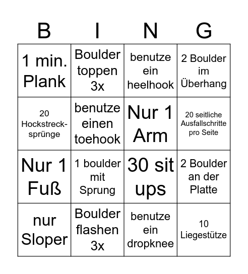 Boulder Bingo Card