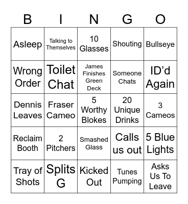 High Main Bingo Card