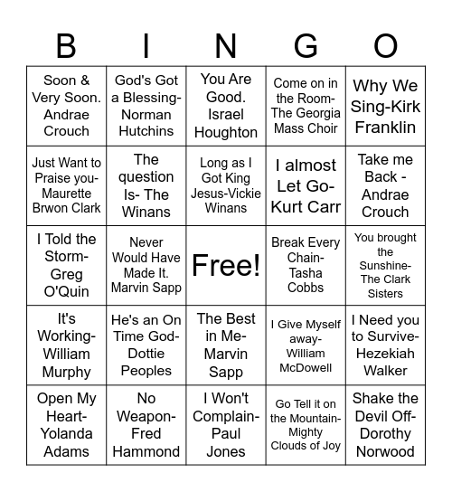 Drop the Mic- Gospel Edition Bingo Card
