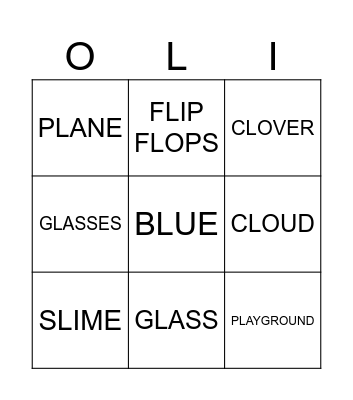 L Blends Bingo Card
