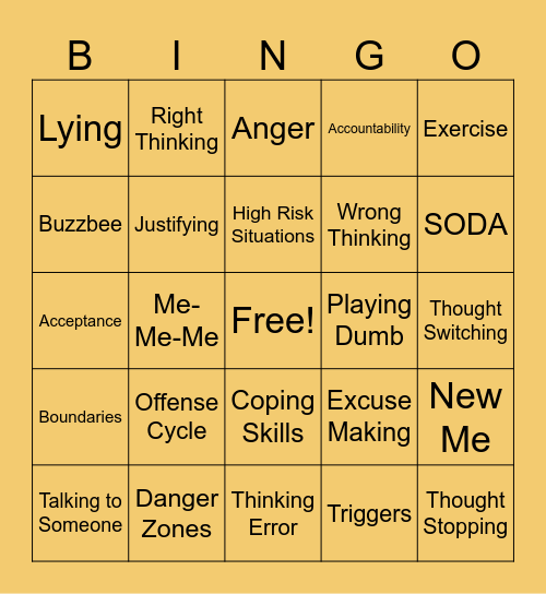 USS CBT Review BINGO Card