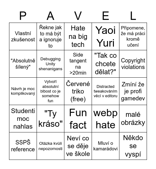 Marceluch Bingo Card