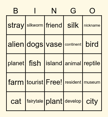 Bingo Card