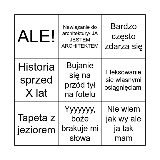 Ozimek Bingo Card