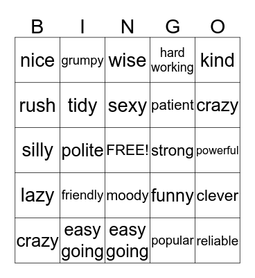 Alain Bingo Card