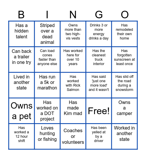 FIND SOMEONE WHO - Team Building Edition Bingo Card