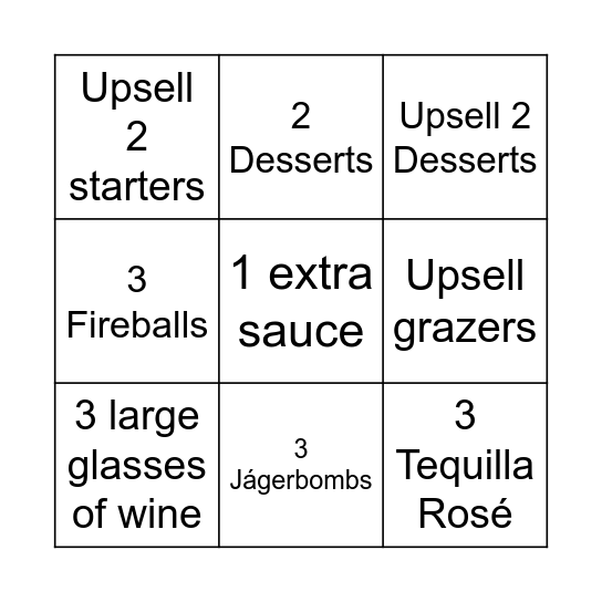 Birchgrove Bingo Card