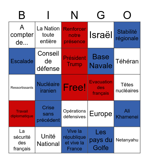 MACRON 03/03/2026 Bingo Card