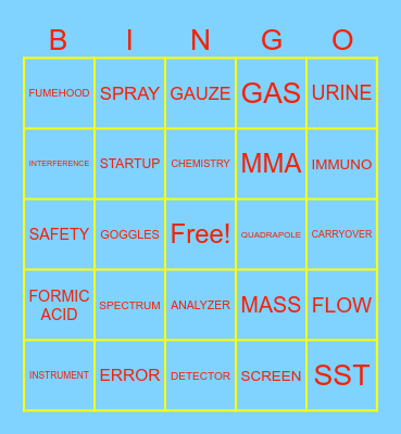 LAB WEEK BINGO Card