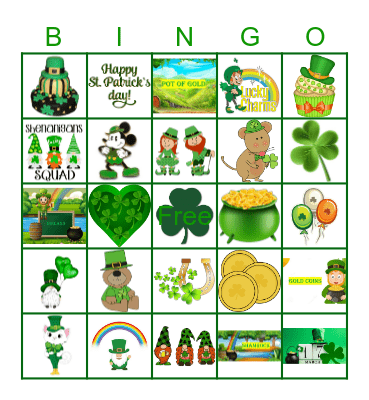 Happy St. Patricks Day Bingo Card