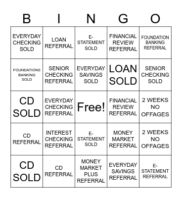 REFERRAL BINGO Card