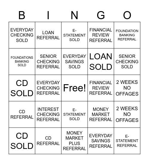 REFERRAL BINGO Card