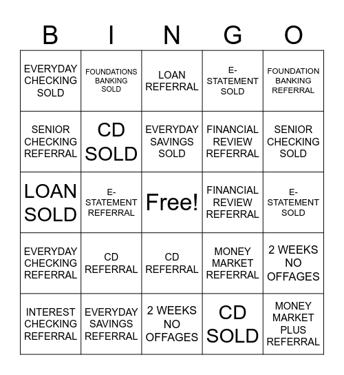REFERRAL BINGO Card