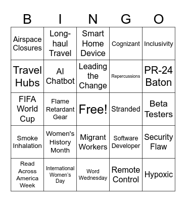 CNN 10 3/3/26 Bingo Card