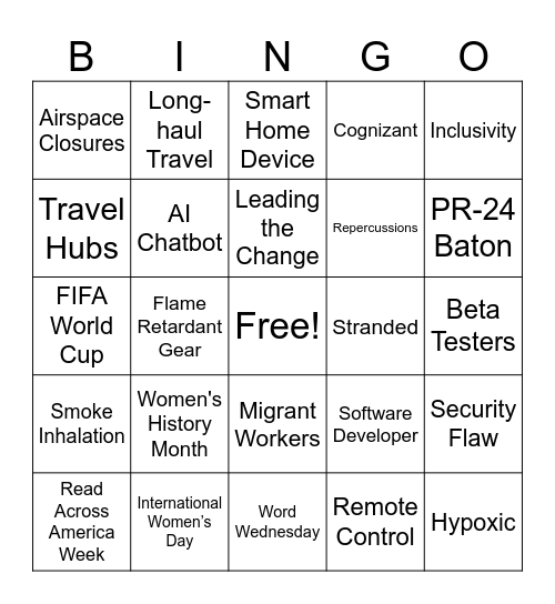CNN 10 3/3/26 Bingo Card