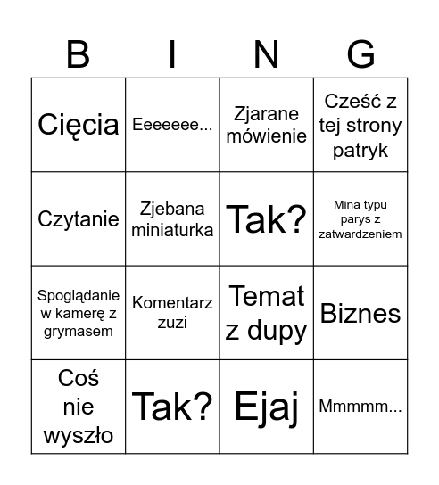 krok do biznesu kopyś Bingo Card