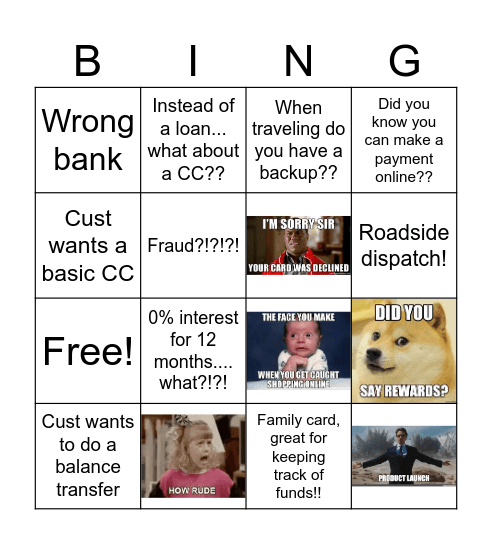 CC Bingo Card