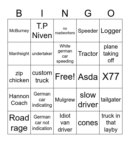 M77 Bingo Card