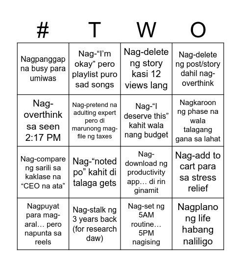 GROUP 2 Bingo Card