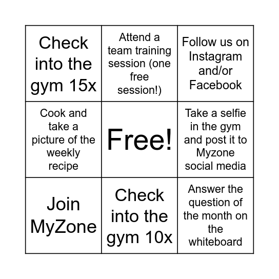 AF Marshfield Bingo! Bingo Card