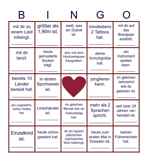 Get to Know Bingo Card