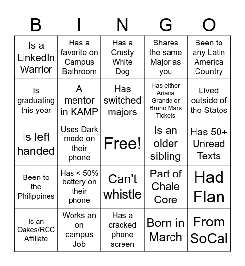 Bingo Card