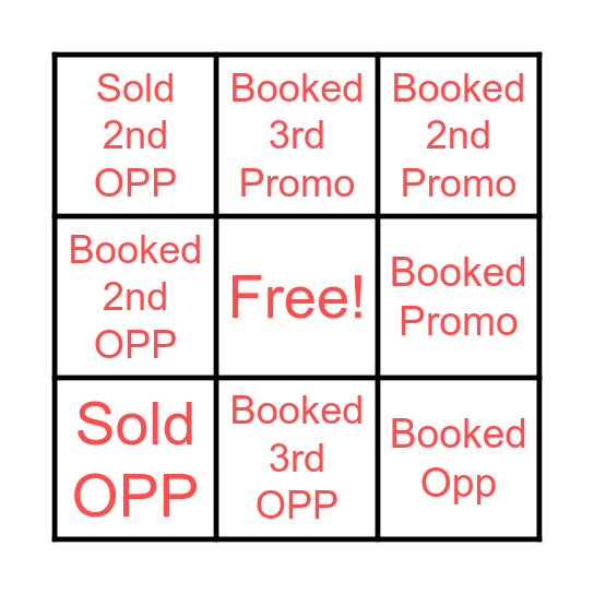 OUTBOUND Bingo Card