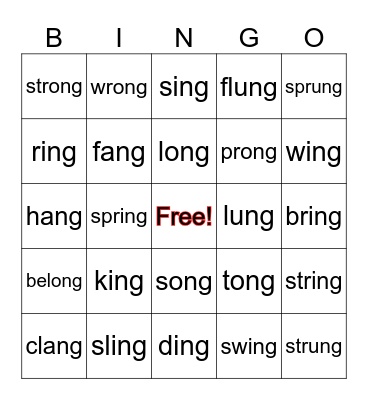Bing and Bang (ng) Bingo Card
