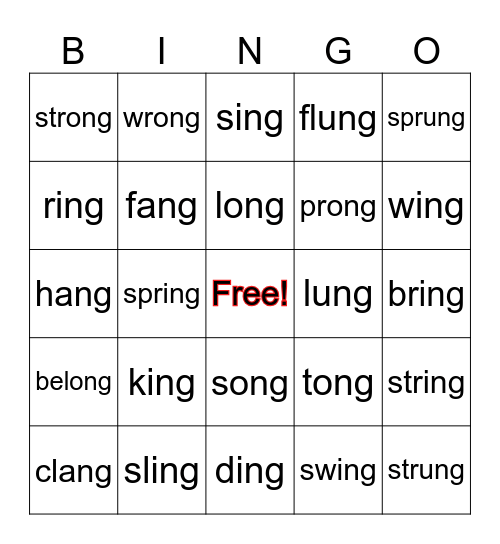 Bing and Bang (ng) Bingo Card