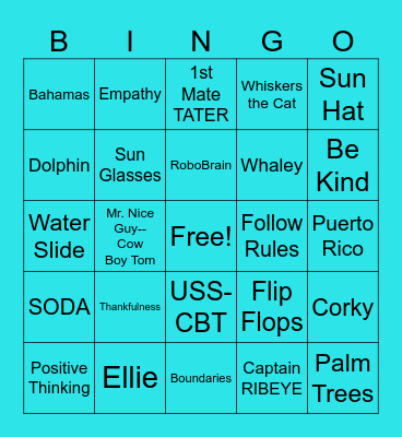 USS-CBT CRUISE SHIP BINGO Card