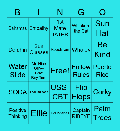 USS-CBT CRUISE SHIP BINGO Card