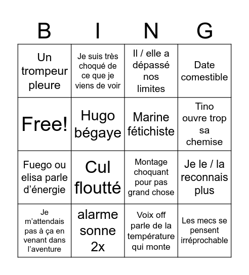 Bingo idlt 🥵🥵🥵🔥🔥🔥 Bingo Card
