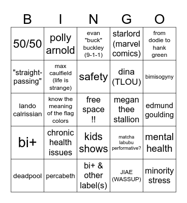 BI+NGO BOARD Bingo Card