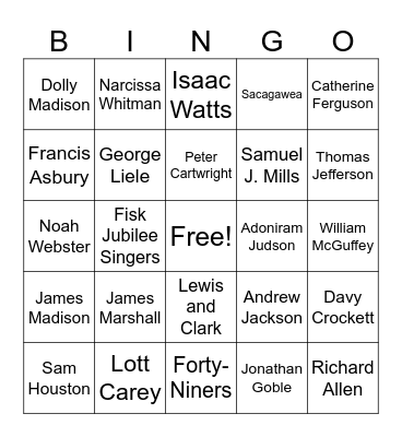 History Chapter 9 Review Bingo Card