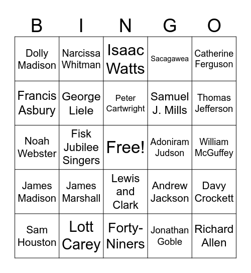 History Chapter 9 Review Bingo Card