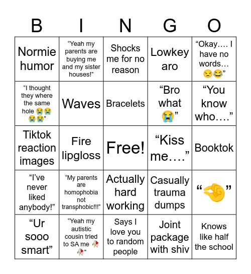 Mihika Bingo Card