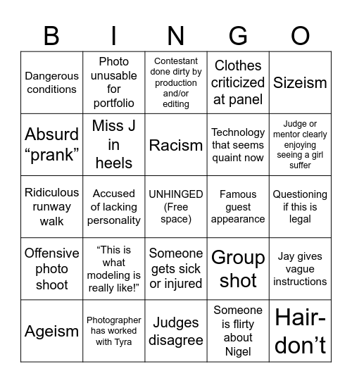 ANTM Bingo Card
