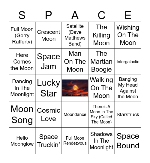Blood Moon Bingo Card