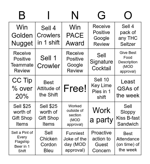Dane-O Was His Name-O Bingo Card