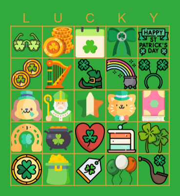 Lucky Duck Bingo Card
