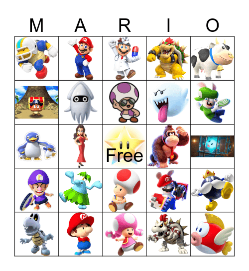 Mario Day Bingo Card