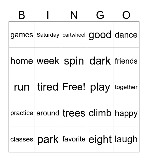 Ensku BINGÓ Bingo Card