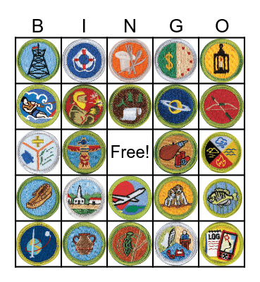 Merit Badge Bingo Card