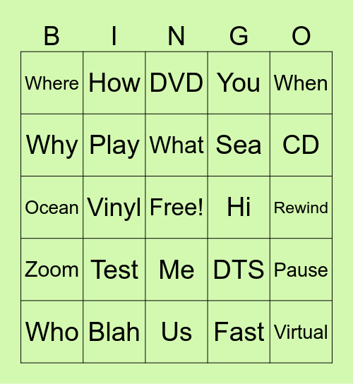 DTS March Quarterly Meeting Bingo Card