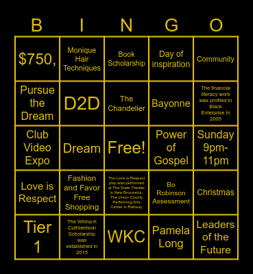 Generation X: A Legacy of Light Bingo Card