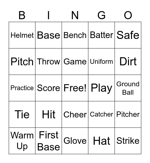 Bussmann loves Baseball Bingo Card