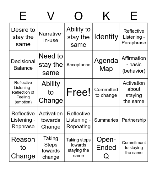 AMTC MI Bingo Card