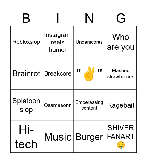 L8r tl bingo Card