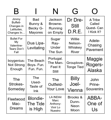 Radio Bingo Ed's Birthday Bingo Card